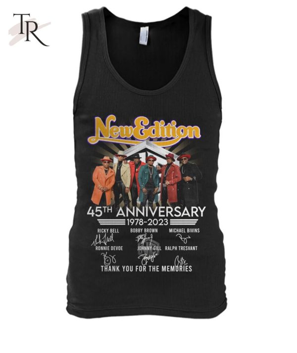 New Edition 45th Anniversary 1978 – 2023 Thank You For The Memories T-Shirt – Limited Edition