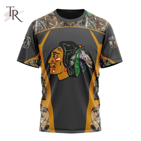 Personalized NHL Chicago Blackhawks Special Camo Hunting Design Tshirts