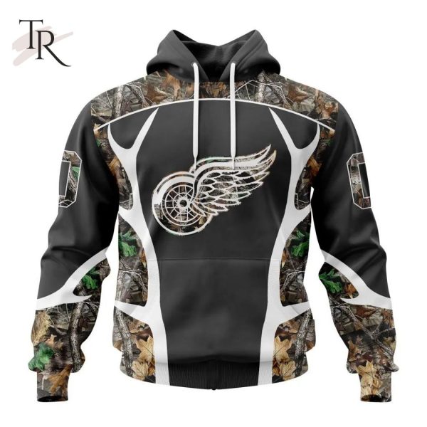 Personalized NHL Detroit Red Wings Special Camo Hunting Design Tshirts