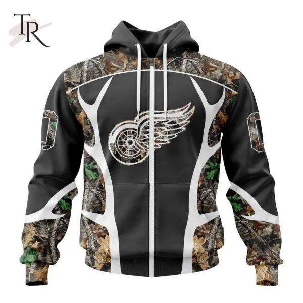 Personalized NHL Detroit Red Wings Special Camo Hunting Design Tshirts