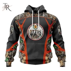Personalized NHL Edmonton Oilers Special Camo Hunting Design Tshirts