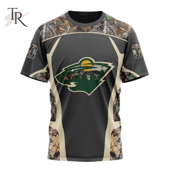 Personalized NHL Minnesota Wild Special Camo Hunting Design Tshirts