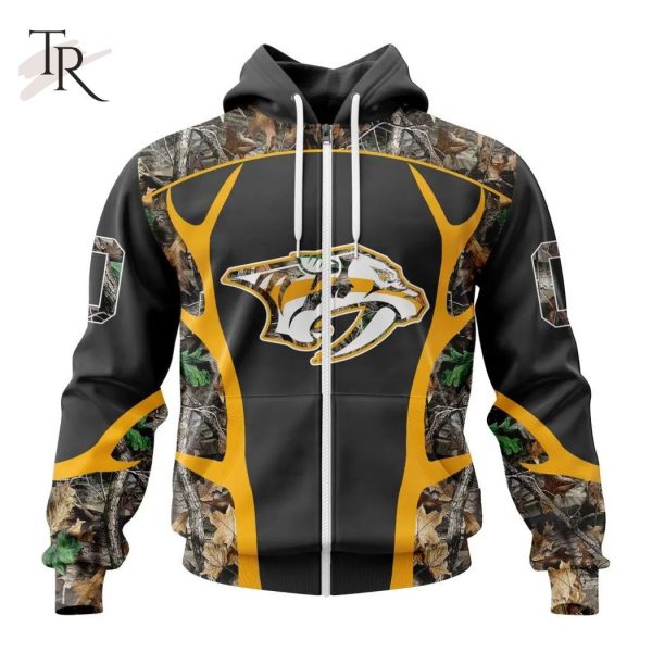 Personalized NHL Nashville Predators Special Camo Hunting Design Tshirts