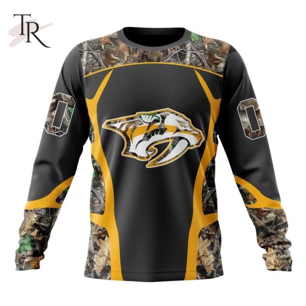 Personalized NHL Nashville Predators Special Camo Hunting Design Tshirts