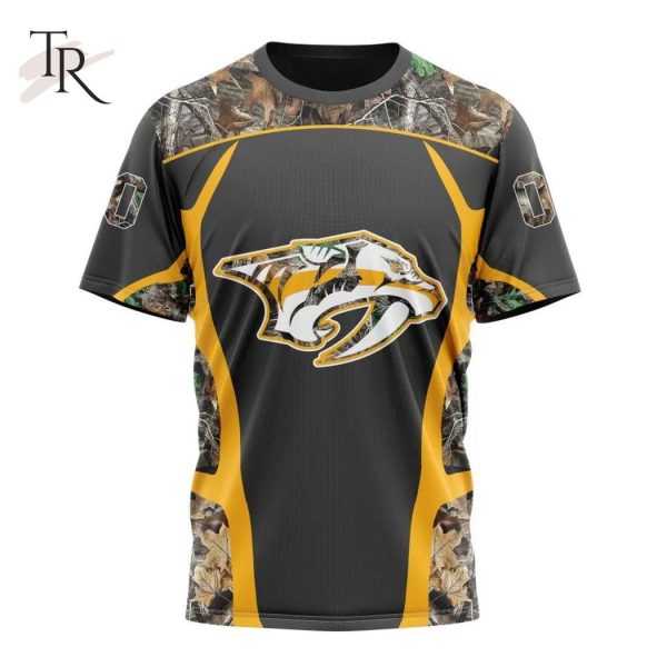 Personalized NHL Nashville Predators Special Camo Hunting Design Tshirts