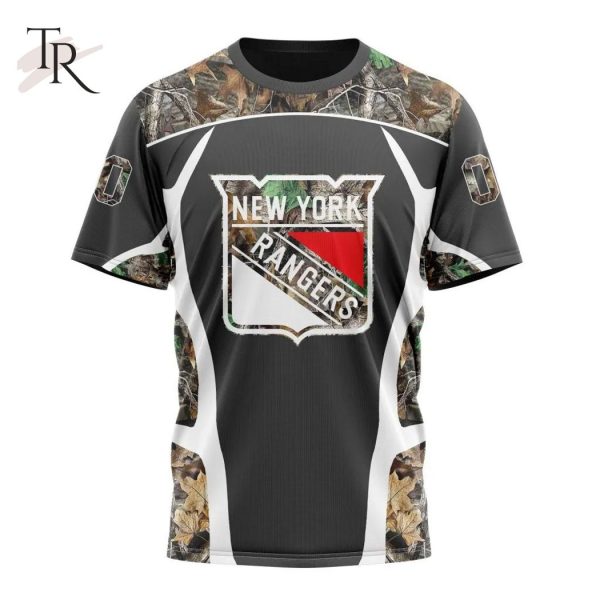 Personalized NHL New York Rangers Special Camo Hunting Design Tshirts