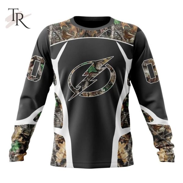 Personalized NHL Tampa Bay Lightning Special Camo Hunting Design Tshirts