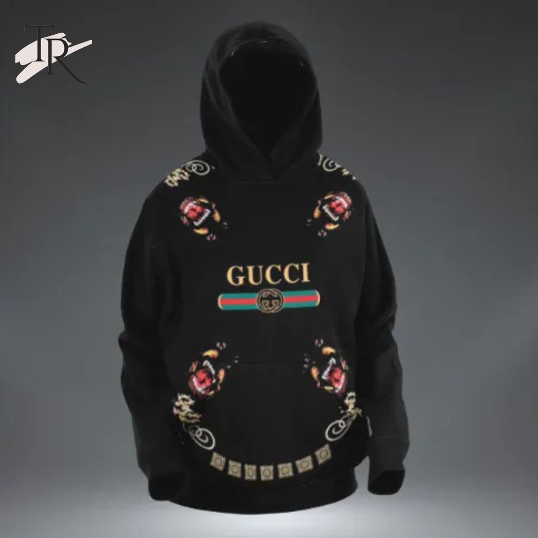 Gucci Black Hoodie Luxury Brand Clothing Clothes Outfit For Men Women  Luxury Hoodie Outfit For Fall Outfit - Torunstyle