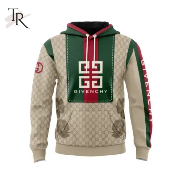 Gucci Givenchy Snake Red Green Beige Unisex Hoodie Outfit For Men Women Luxury Brand Clothing