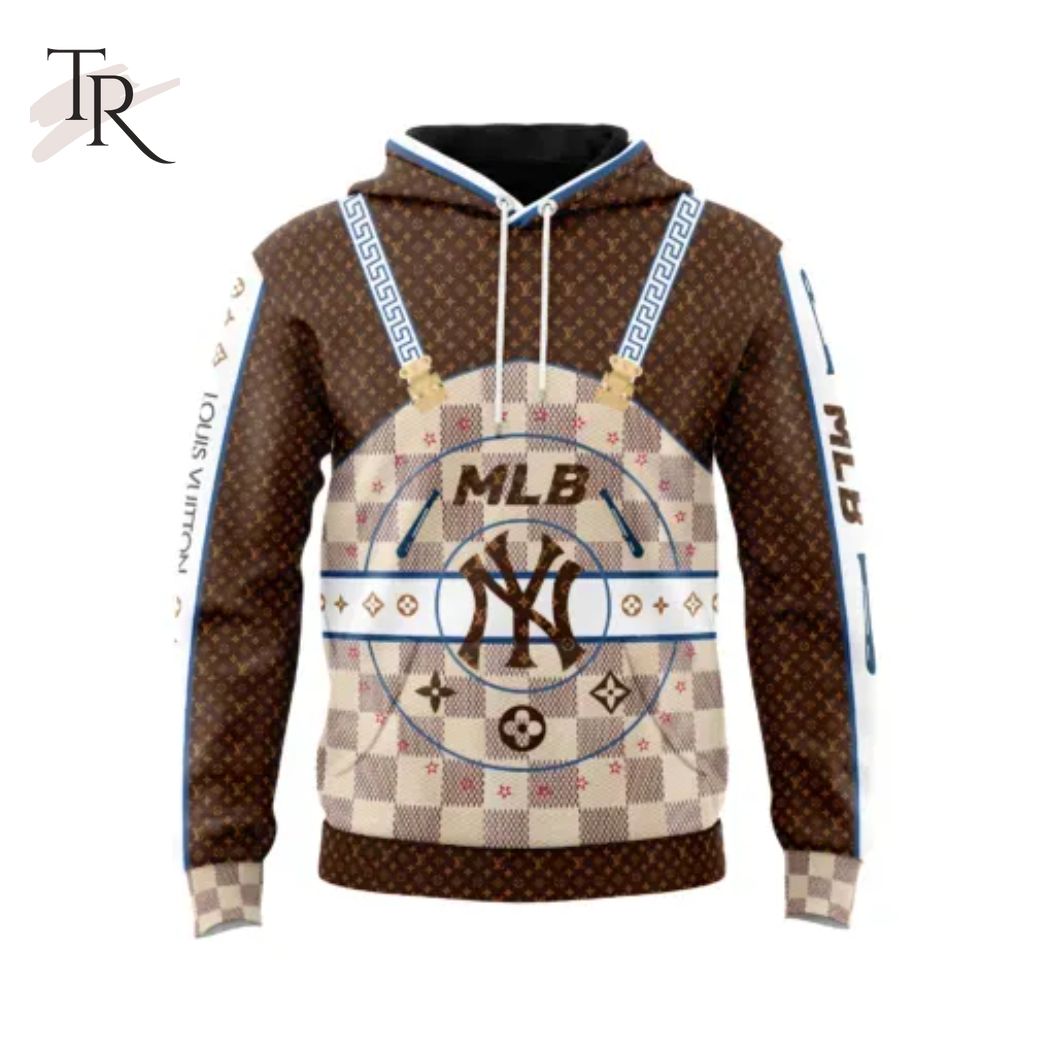 Louis Vuitton Mlb New York Yankees Brown Unisex Hoodie Outfit For Men Women  Luxury Brand Clothing - Torunstyle