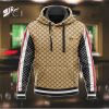 Gucci Black Beige Luxury Brand Premium Hoodie For Men Women Luxury Hoodie Outfit For Fall Outfit
