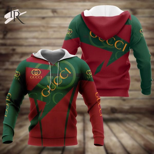 Gucci Green Red Golden Logo Luxury Brand Premium Hoodie For Men Women Luxury Hoodie Outfit For Fall Outfit