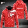 Louis Vuitton Supreme Red Luxury Hoodie For Men Women Luxury Hoodie Outfit For Fall Outfit