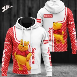 Louis Vuitton Supreme Winnie The Pooh Luxury Brand Hoodie For Men Women Luxury Hoodie Outfit For Fall Outfit