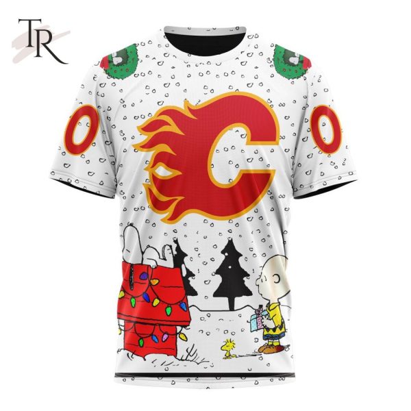 Personalized NHL Calgary Flames Special Peanuts Design T-Shirt