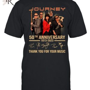 Journey 50th Anniversary 1973 – 2023 Thank You For Your Music T-Shirt