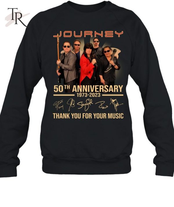 Journey 50th Anniversary 1973 – 2023 Thank You For Your Music T-Shirt