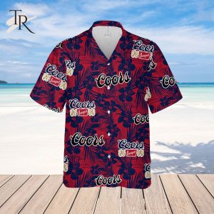 Coors Banquet Red Tropical Summer Beach Aloha Shirt