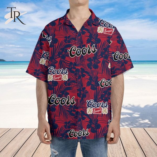 Coors Banquet Red Tropical Summer Beach Aloha Shirt