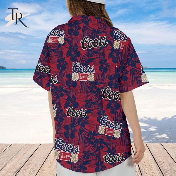 Coors Banquet Red Tropical Summer Beach Aloha Shirt