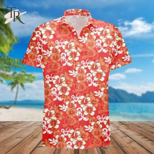 DnD Gift For Dungeons And Dragons Players Orange Aloha Shirt