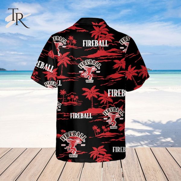 Funny Gift For Whisky Lovers FireBall Beer Summer Party Aloha Shirt