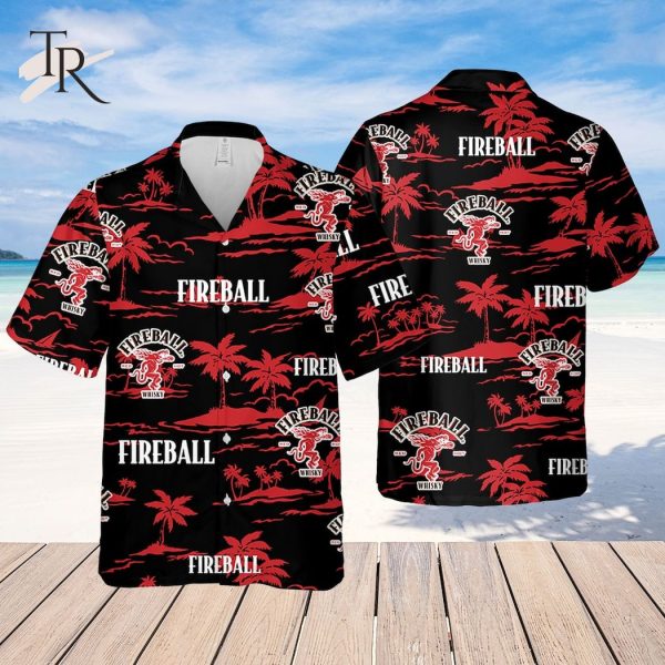 Funny Gift For Whisky Lovers FireBall Beer Summer Party Aloha Shirt