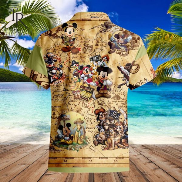 Mickey Treasure Hunting Summer Beach Aloha Shirt