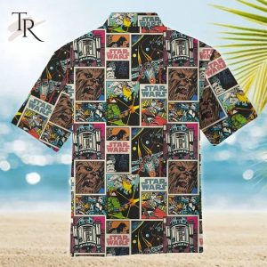 Star Wars Comic 80s Pattern Aloha Shirt