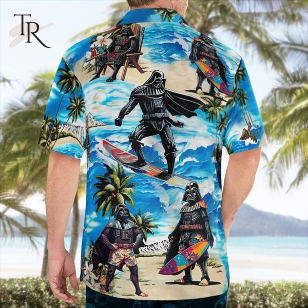 Star Wars Darth Vader Surfing Beach Aloha Shirt