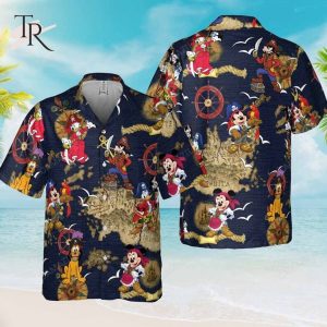 Summer Outfit Mickey Pirate Aloha Shirt