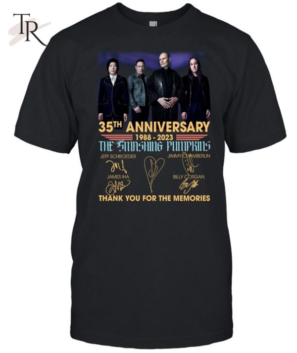 35th Anniversary 1988 – 2023 The Smashing Pumpkins Thank You For The Memories T-Shirt – Limited Edition
