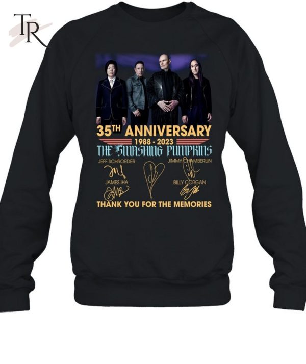 35th Anniversary 1988 – 2023 The Smashing Pumpkins Thank You For The Memories T-Shirt – Limited Edition