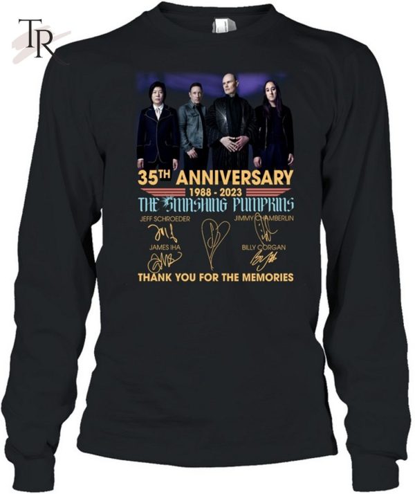 35th Anniversary 1988 – 2023 The Smashing Pumpkins Thank You For The Memories T-Shirt – Limited Edition