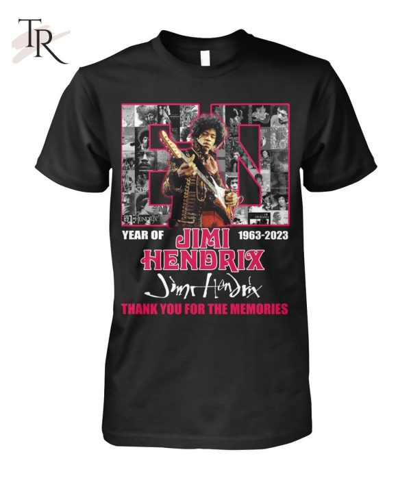 60 Years Of 1963 – 2023 Jimi Hendrix Thank You For The Memories T-Shirt – Limited Edition