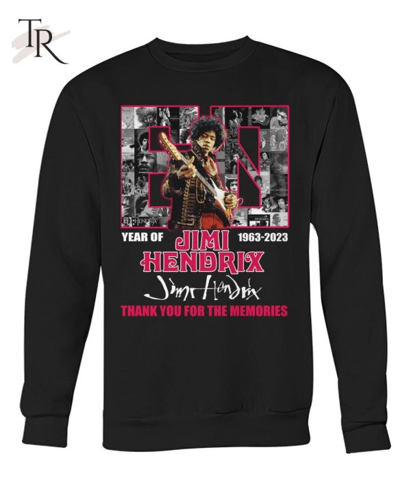 60 Years Of 1963 – 2023 Jimi Hendrix Thank You For The Memories T-Shirt – Limited Edition