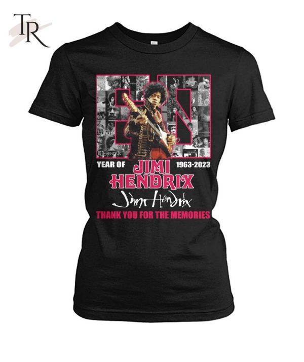 60 Years Of 1963 – 2023 Jimi Hendrix Thank You For The Memories T-Shirt – Limited Edition