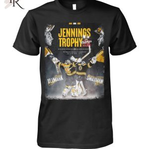 Jennings Trophy Champs Fewest Goals Against  In The NHL Linus Ullmark And Jeremy Swayman T-Shirt – Limited Edition