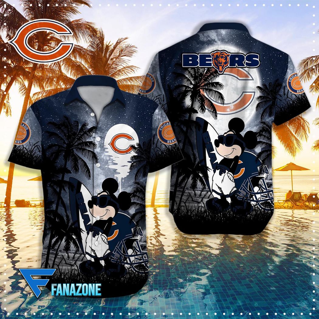 Chicago Bears NFL X Mickey Hawaiian Shirt - Torunstyle