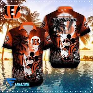 Cincinnati Bengals NFL X Mickey Hawaiian Shirt