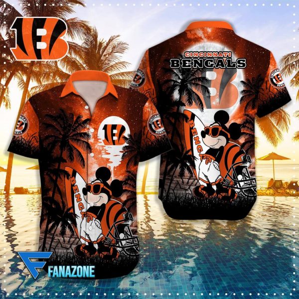 Cincinnati Bengals NFL X Mickey Hawaiian Shirt