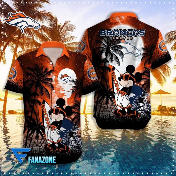 Denver Broncos NFL X Mickey Hawaiian Shirt