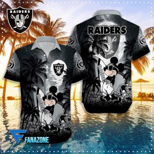 Las Vegas Raiders NFL X Mickey Hawaiian Shirt