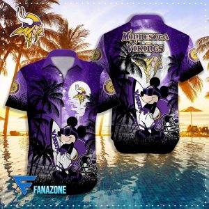 Minnesota Vikings NFL X Mickey Hawaiian Shirt