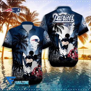 New England Patriots NFL X Mickey Hawaiian Shirt
