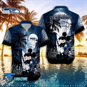 Seattle Seahawks NFL X Mickey Hawaiian Shirt