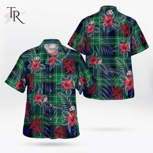 Abercrombie Modern Clan Tartan Scottish Lion Hawaiian Shirt
