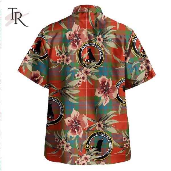 Abernethy Ancient Clan Tartan Crest Badge Aloha Hawaiian Shirt Tropical Old Style