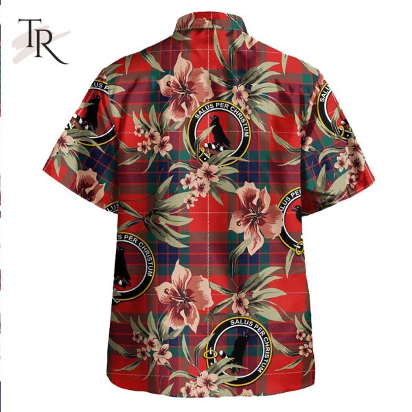 Abernethy Modern Clan Tartan Crest Badge Aloha Hawaiian Shirt Tropical Old Style