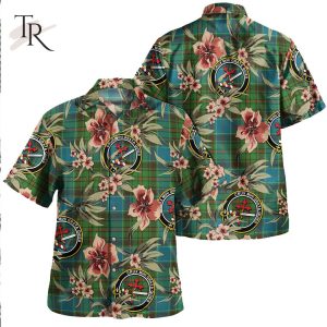 Adam Ancient Clan Tartan Crest Badge Aloha Hawaiian Shirt Tropical Old Style